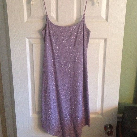 Sexy Sparkle Lavender Cocktail Dress.