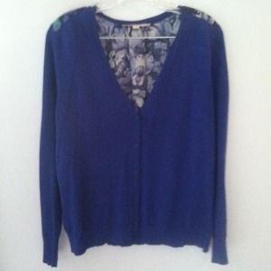 Ann Taylor LOFT royal blue cardigan