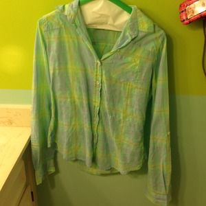 Blue/Green Plaid button down
