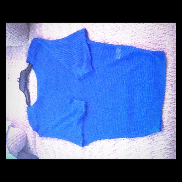 Express knitted see thru off the shoulder Top! EUC