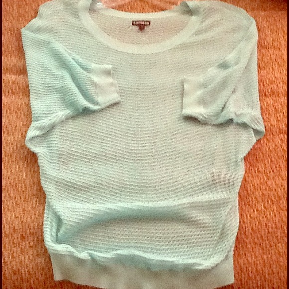 Express Knitted see thru off the shoulder top! EUC