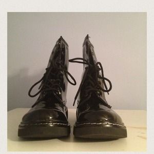 Never worn Dr Marten Style Patent Leather Boots