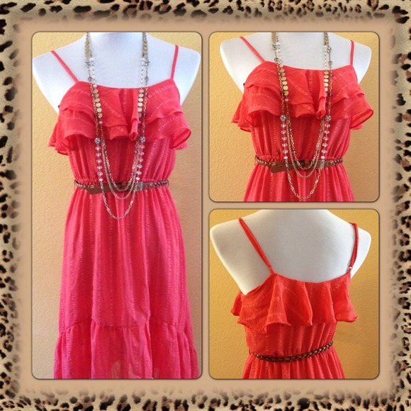 🚫SOLD🚫 🎉HP🎉 Corral Color Hi Lo Dress - Picture 2 of 3