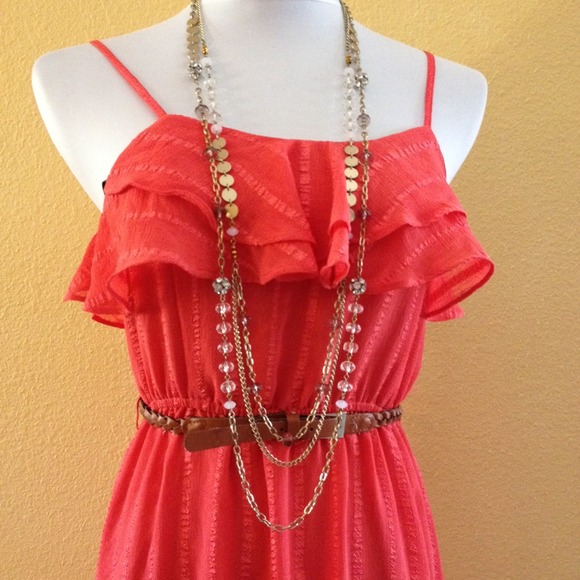 🚫SOLD🚫 🎉HP🎉 Corral Color Hi Lo Dress - Picture 3 of 3