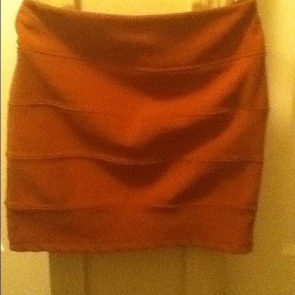 orangey brown skirt