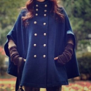 Batwing sleeve coat