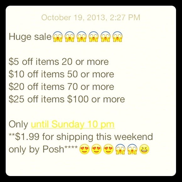 $5 to $25 off my closet. Check it out
