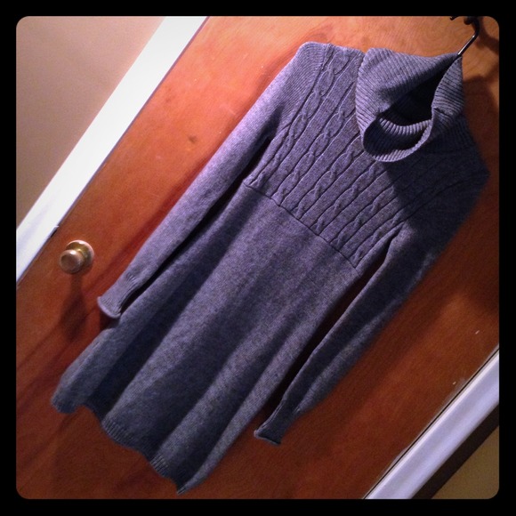 Grey sweater dress