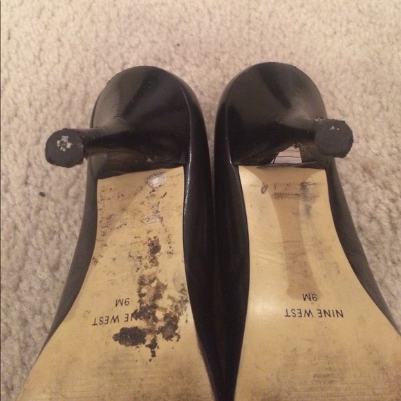 Nine West Black Peep Toe Heels - Picture 5 of 7