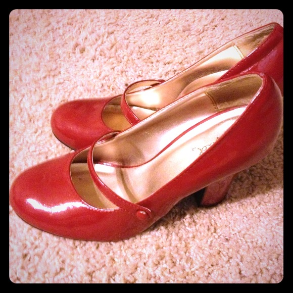 Bright red Mary Jane heels-size 8. Super cute!