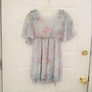 Mint Floral Chiffon Tunic/Dress