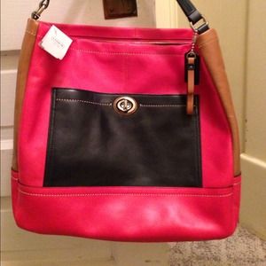 Coach leather tote