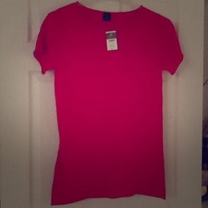 Fuchsia maternity top, dress and cream /tan top