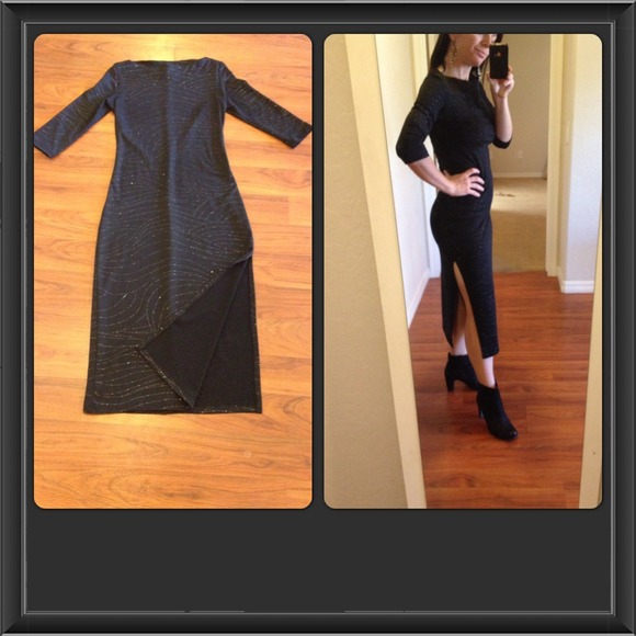 Sold in bundle! Glittery tight black dress