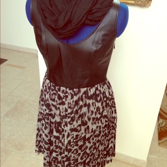 **SALE** BB Dakota Leather Dress with Print Skirt