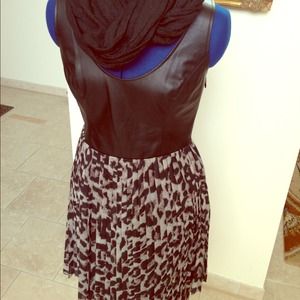 **SALE** BB Dakota Leather Dress with Print Skirt