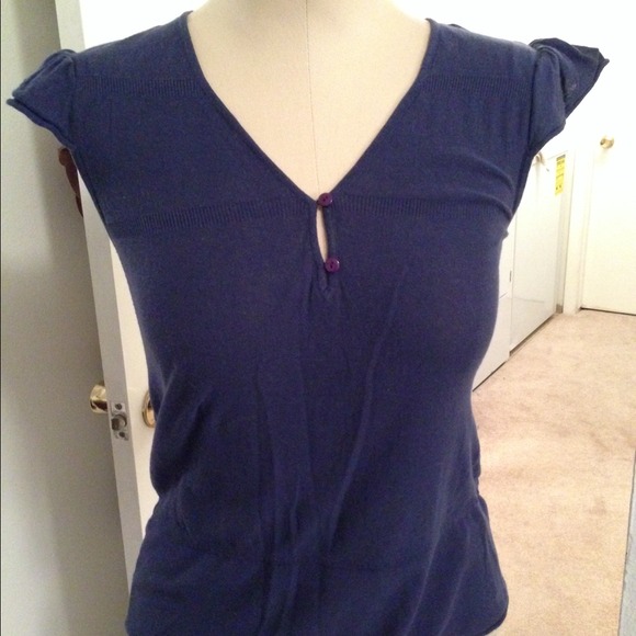 REDUCED PRICE: Unique Navy Top - Picture 1 of 4