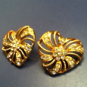 Vintage heart earrings