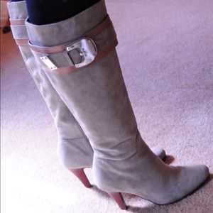 Gray Suede Cole Haan Boots