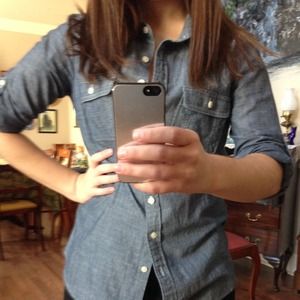 J. Crew chambray button down shirt