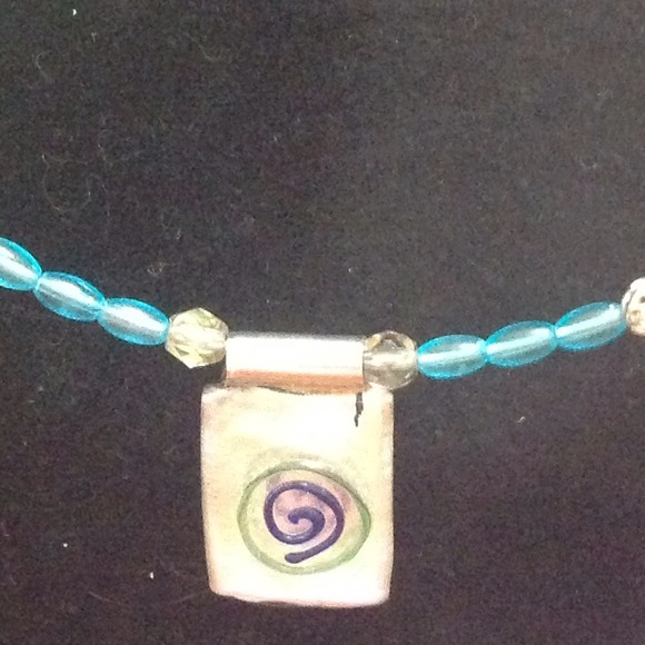 FLASH SALE Art glass necklace & bracelet set - Picture 2 of 3