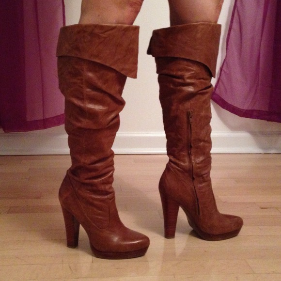 genuine leather jessica simpson heeled boots!