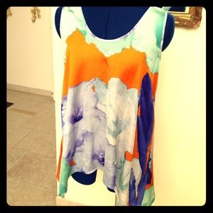 Silky Watercolor Top - BB Dakota