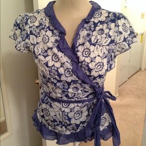 REDUCED PRICE: Floral Wrap Top