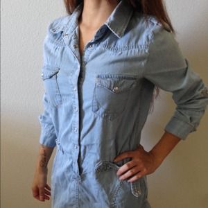 Light Denim Tunic Top