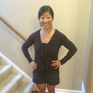 Dark purple cardigan Ann Taylor LOFT