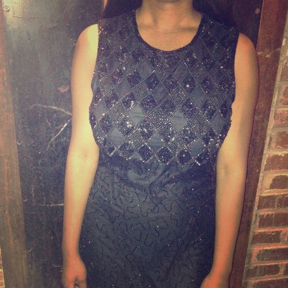 Long Vintage Sequin Gown