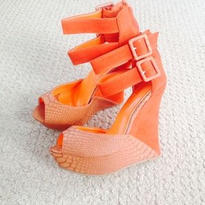 Brand new orange wedge