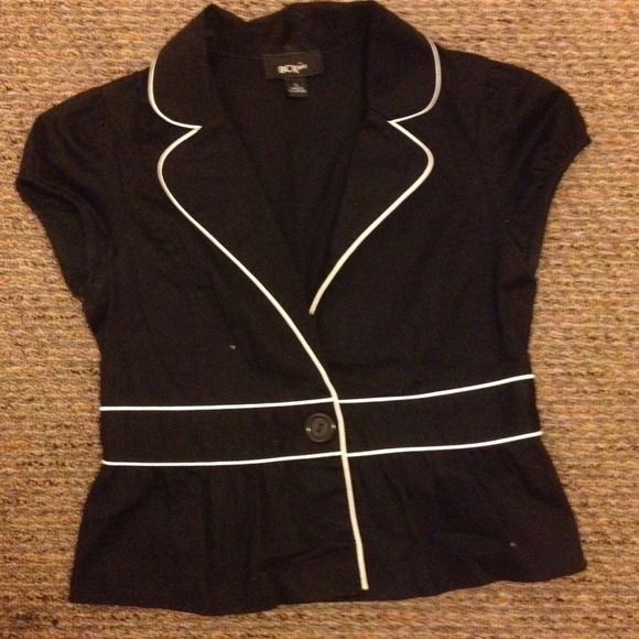 Black and white vest