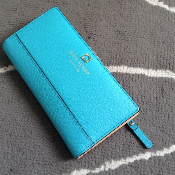 TRADED!! Teal Kate Spade Stacy Wallet