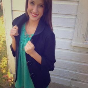 Black button down jacket