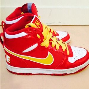 High Top Nikes + red sweater bundle