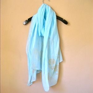 Sky blue skull scarf