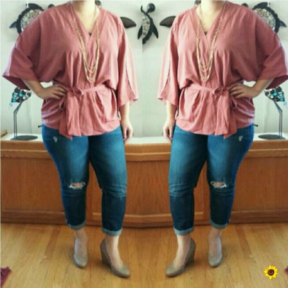 Coral Kimono Wrap Cardigan