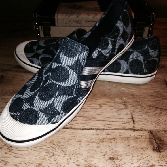 Coach Denim Slip On Sneakers -NEW