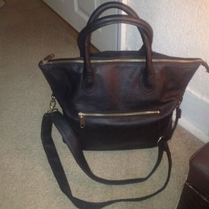 Black leather bag from H&M