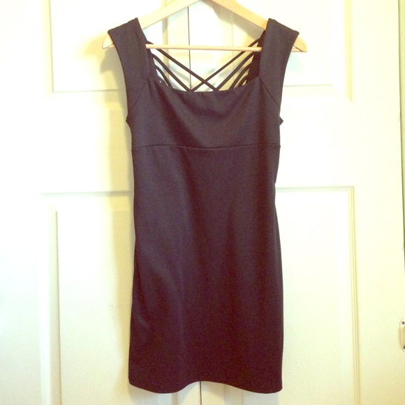 Black dress with back details