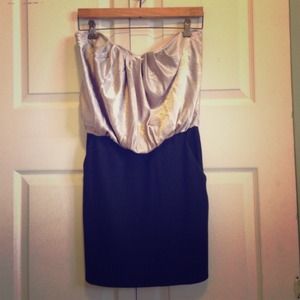 Champagne & black dress