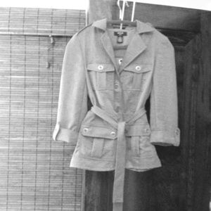 Coral colored light fall jacket