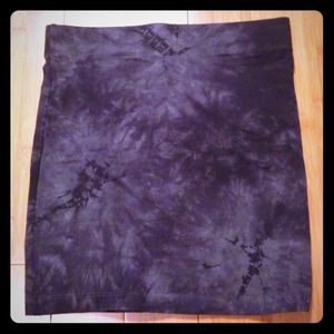 Grey and black tie dye Bodycon skirt