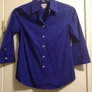 J. Crew three-quarter sleeve stretch perfect shirt