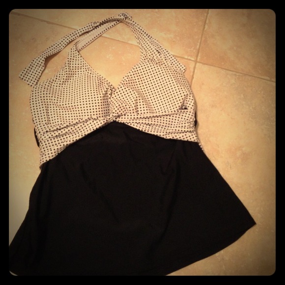 Vintage style halter tankini