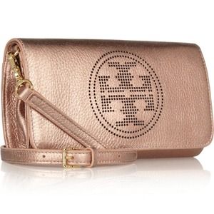 Tory Burch Perforated Logo Royal Salmon Rose