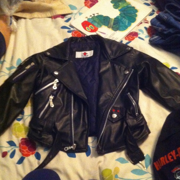 kids leather jacket