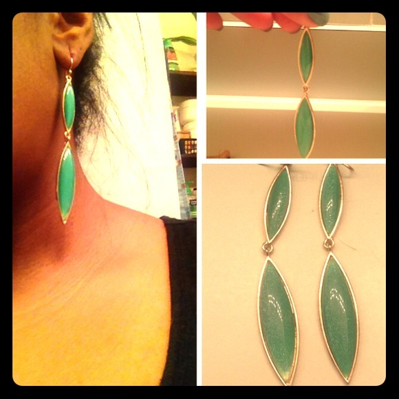 Cute Gold & Turquoise earrings