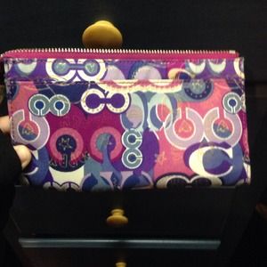 Authentic Coach Poppy Wristlet